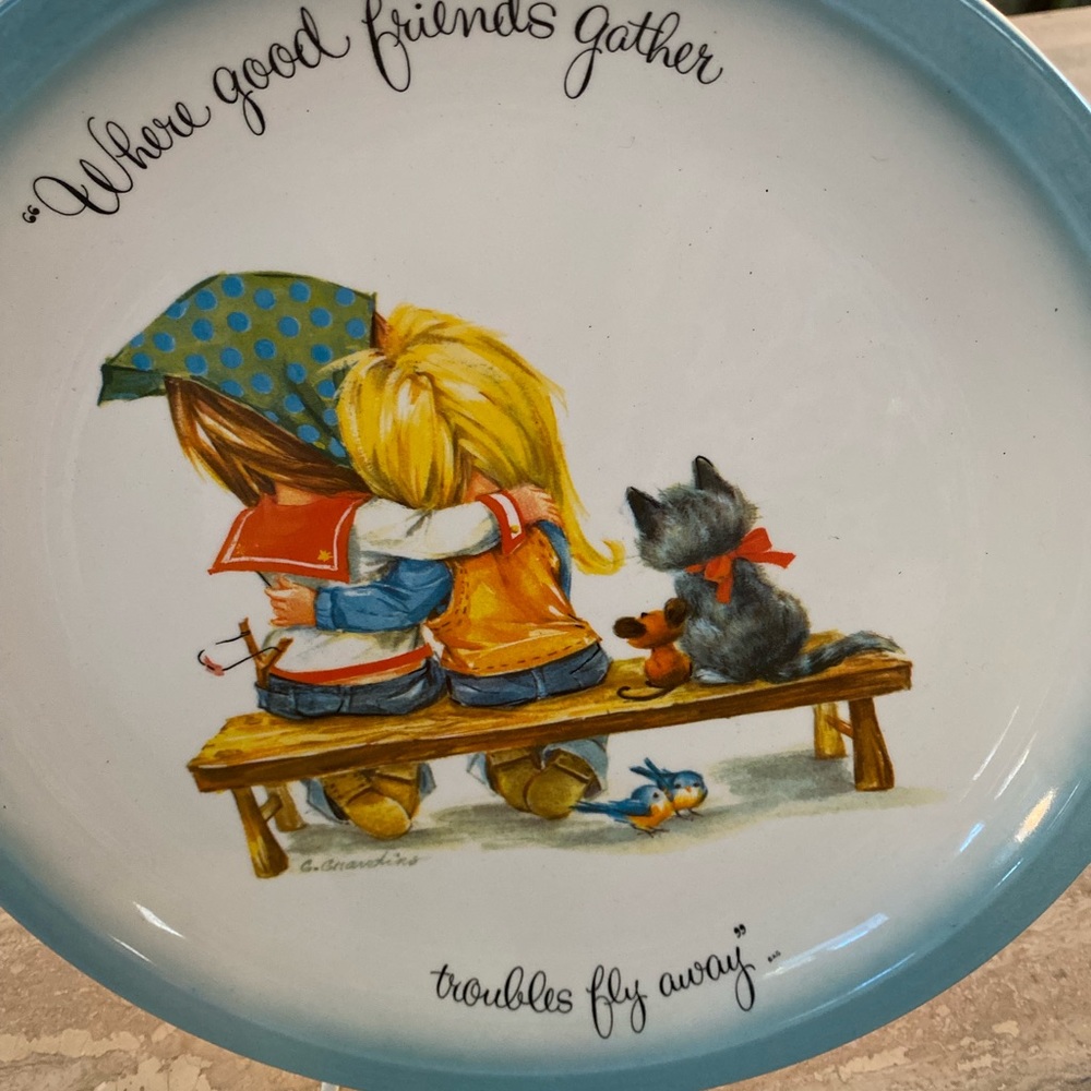 Vintage 1970”s Friendship Plate by American Greetings